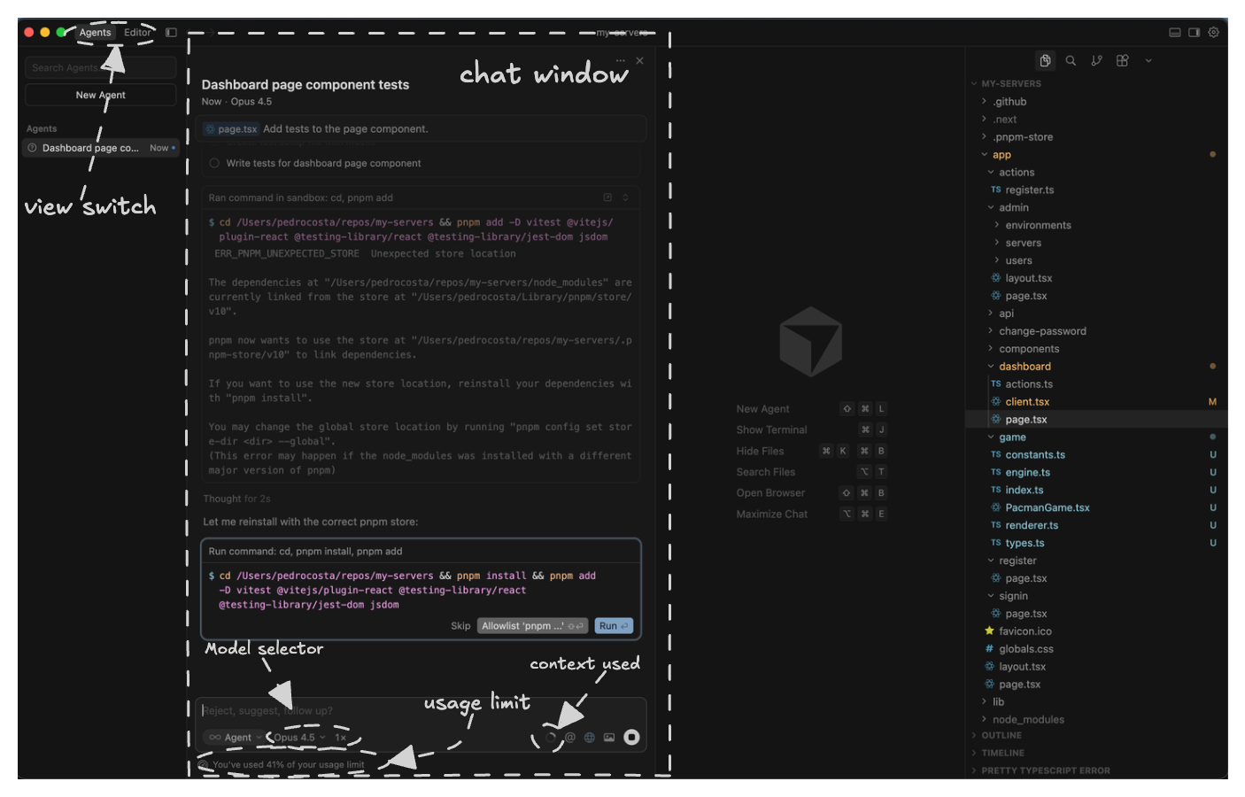 Cursor Chat Controls