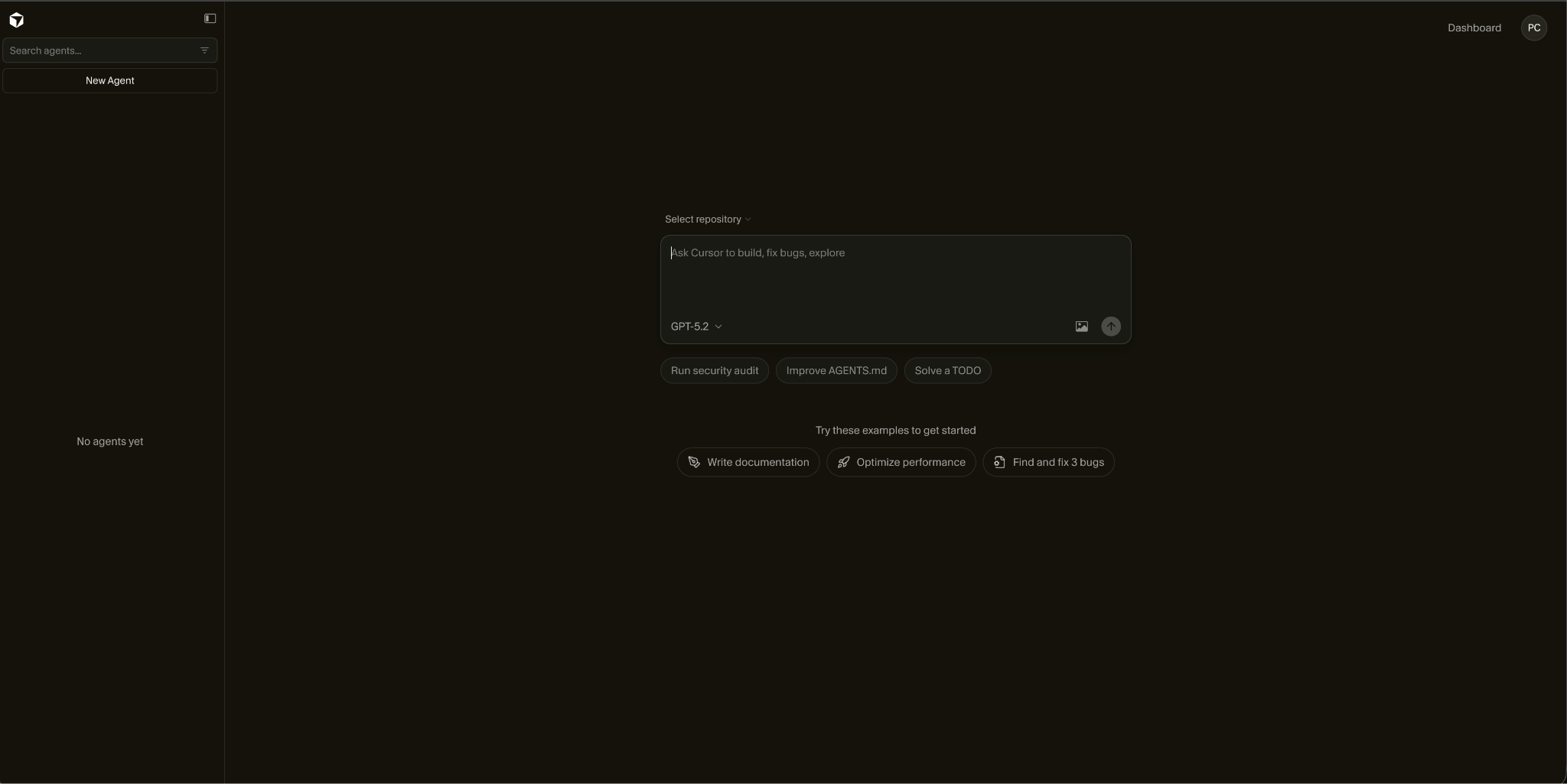 Cursor Cloud Agents Dashboard